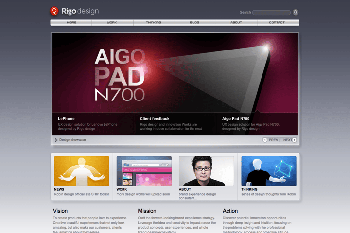 Rigo design website preview